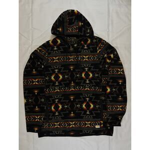 Dravus Southwest Geometric Print Fleece Hoodie